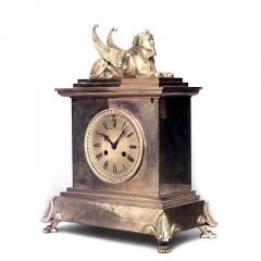 French Empire Bronze Sphinx Mantel Clock - 4658511