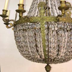 French Empire Crystal and Bronze Chandelier - 2152686
