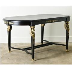 French Empire Ebonized Mahogany Dining Table - 3593807