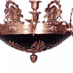 French Empire Ebonized and Bronze Dore Chandelier - 4651814