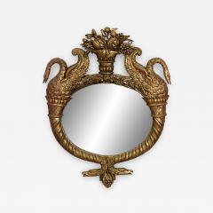 French Empire Gilt Swan Wall Mirror - 1403232
