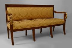 French Empire Gold Upholstered 5 Piece Living Room Set - 2798380