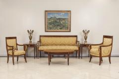 French Empire Gold Upholstered 5 Piece Living Room Set - 2798381