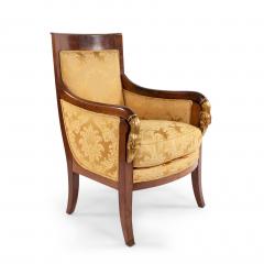 French Empire Gold Upholstered 5 Piece Living Room Set - 2798382