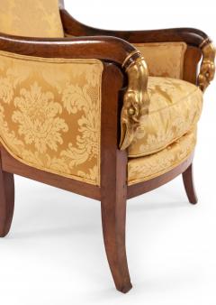 French Empire Gold Upholstered 5 Piece Living Room Set - 2798383