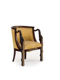 French Empire Mahogany Arm Chair - 1403097