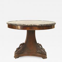 French Empire Mahogany Carved Center Table - 1428187