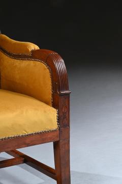 French Empire Mahogany Reclining Wing Back Armchair - 2923567