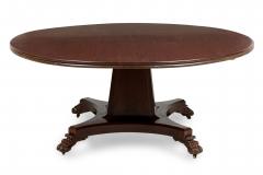 French Empire Monumental Ebonized Mahogany Circular Dining Center Table - 4168978
