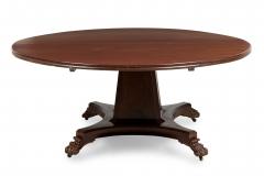 French Empire Monumental Ebonized Mahogany Circular Dining Center Table - 4168980
