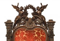 French Empire Monumental Walnut and Velvet Throne Chair - 1404226