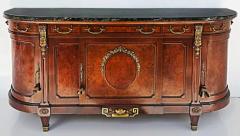 French Empire Neoclassical Burl Buffet Marble Gilt Bronze Mounts - 3516614