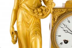 French Empire Period Ormolu Bronze Mantel Clock of Ceres circa 1815 - 4497076