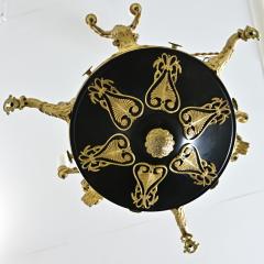 French Empire Quality Brass and Tole Chandelier - 4645653
