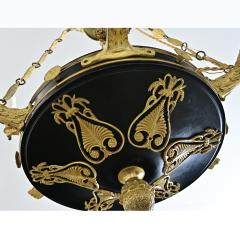 French Empire Quality Brass and Tole Chandelier - 4645656