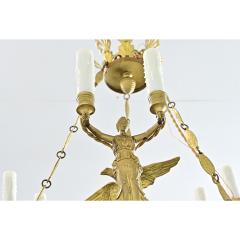 French Empire Quality Brass and Tole Chandelier - 4645681