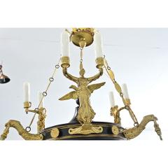 French Empire Quality Brass and Tole Chandelier - 4645685