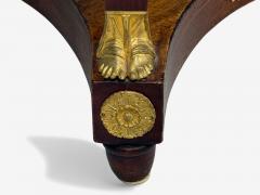 French Empire Revival Center Table Bronze Mahogany Marble France 19th c  - 4409732