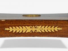 French Empire Revival Center Table Bronze Mahogany Marble France 19th c  - 4409734