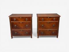 French Empire Small Commodes Flame Mahogany Brass USA 1940s - 4550427