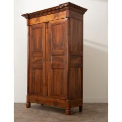 French Empire Solid Walnut Armoire - 3420632