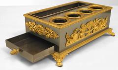 French Empire Steel And Gilt Bronze Inkwell - 4321355