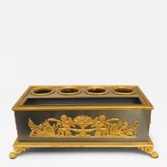 French Empire Steel And Gilt Bronze Inkwell - 4325784