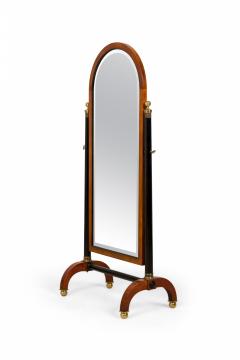 French Empire Style Arched Cheval Mirror - 4170439