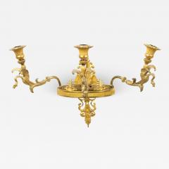 French Empire Style Bronze Dore Lion Head Wall Sconce - 1403196