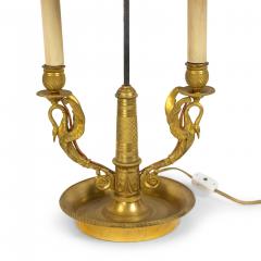 French Empire Style Bronze Swan Table Lamp - 1380941