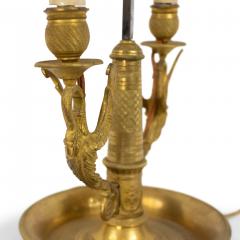 French Empire Style Bronze Swan Table Lamp - 1380943