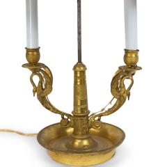 French Empire Style Bronze Swan Table Lamp - 4652156