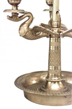 French Empire Style Bronze Swan Table Lamp - 4657833