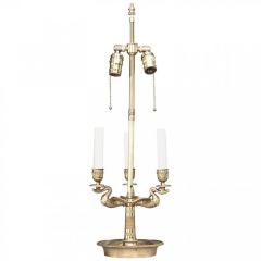 French Empire Style Bronze Swan Table Lamp - 4657834