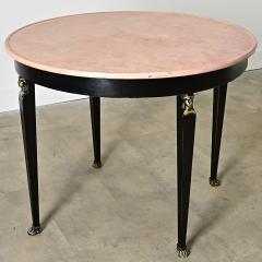French Empire Style Ebonized Marble Top Center Table - 4506021