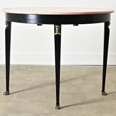French Empire Style Ebonized Marble Top Center Table - 4506023