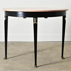 French Empire Style Ebonized Marble Top Center Table - 4506029