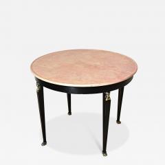 French Empire Style Ebonized Marble Top Center Table - 4535510
