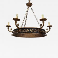 French Empire Style Gilt Brass 6 Light Chandelier - 4151894