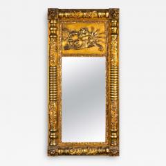 French Empire Style Giltwood Mirror Elaborately Carved Frame Circa 19th Century - 2957038