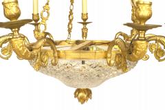 French Empire Style Late 19th Cent Gilt Bronze Chandelier - 735729
