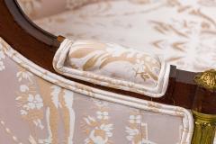 French Empire Style Mahogany Pink Chaise - 4630896