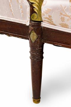 French Empire Style Mahogany Pink Chaise - 4630898