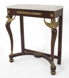 French Empire Style Mahogany and Marble Console Table - 1427865