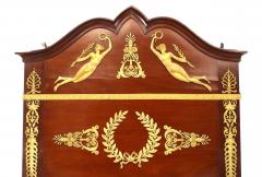 French Empire Style Mahogany and Ormolu Pediment Wall Mirror - 4635240