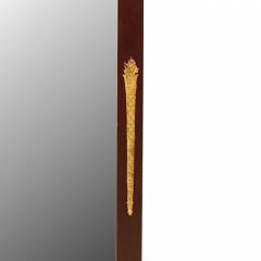 French Empire Style Mahogany and Ormolu Pediment Wall Mirror - 4635241