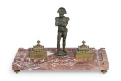 French Empire Style Marble Inkwell with Napoleon Figure - 4651818