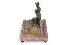 French Empire Style Marble Inkwell with Napoleon Figure - 4651819