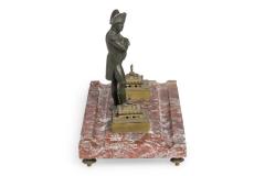French Empire Style Marble Inkwell with Napoleon Figure - 4651821