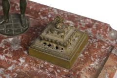 French Empire Style Marble Inkwell with Napoleon Figure - 4651822